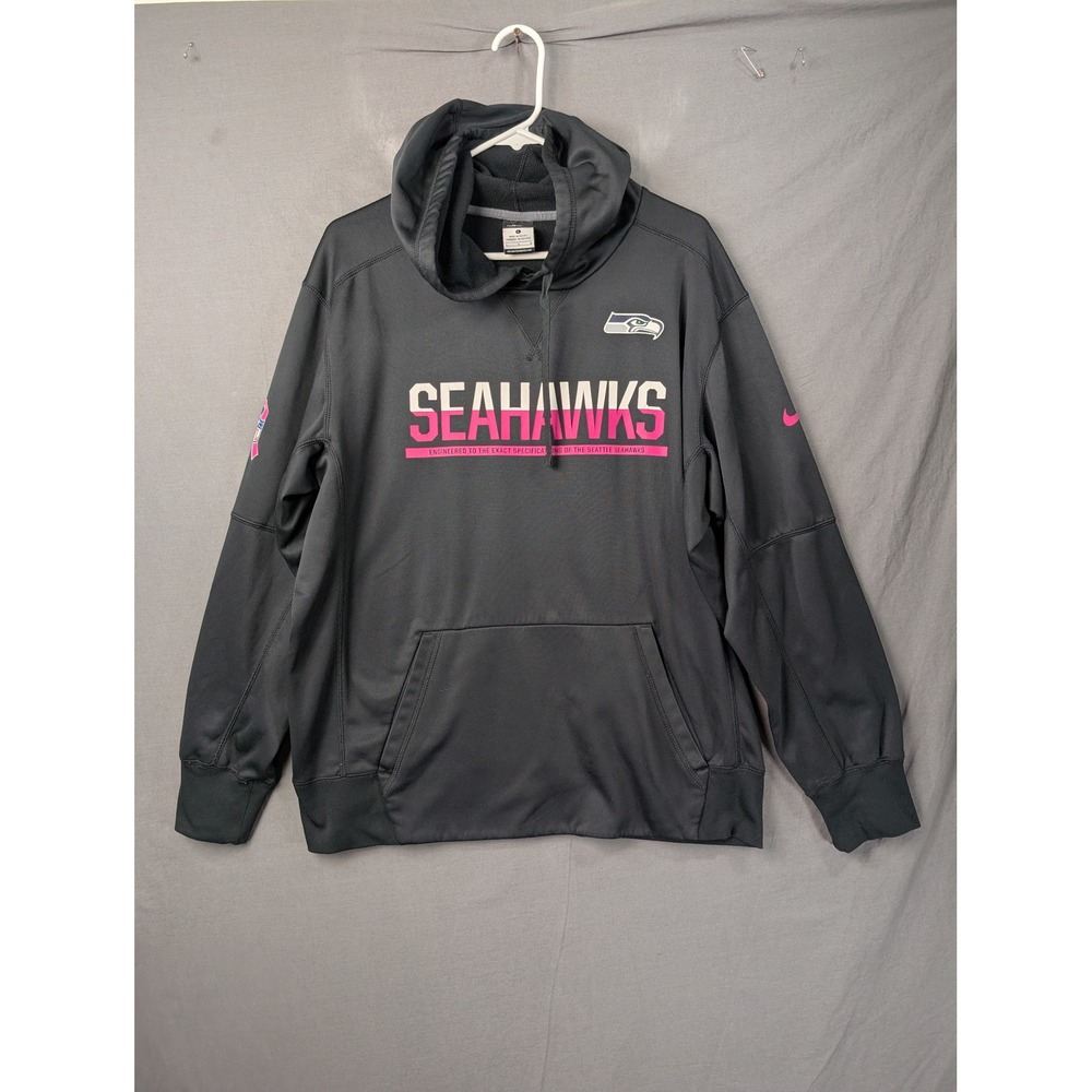Nike NFL Seattle Seahawks Breast Cancer Awareness Hoodie Mens Large